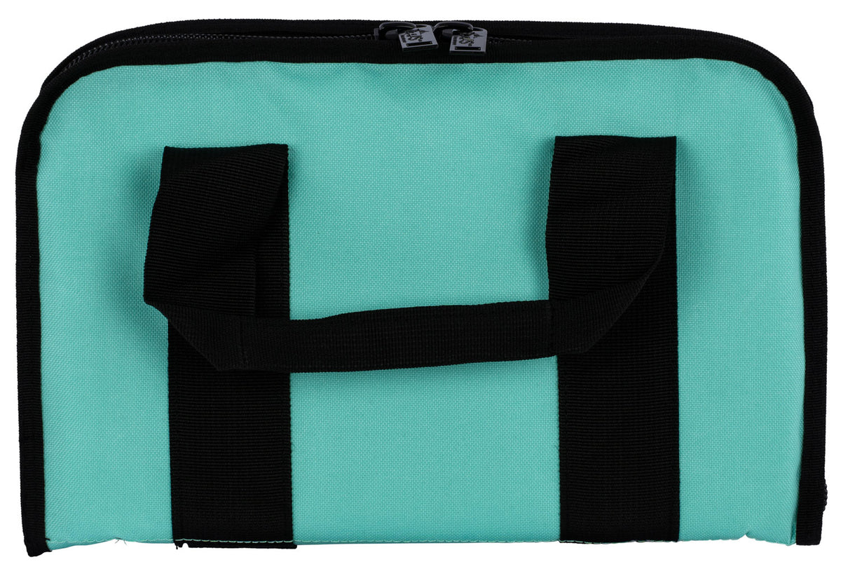 US PeaceKeeper Attache Handgun Case P21122 Robin's Egg Blue Padded 600D Polyester