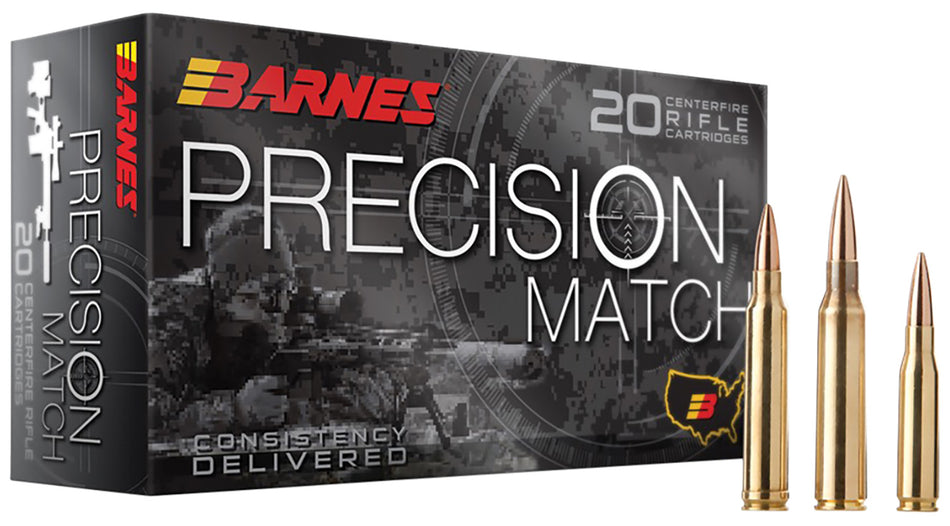 Barnes Precision Match Burner Open Tip Match Boat Tail 120 Grain 6.5mm Grendel 2590 fps