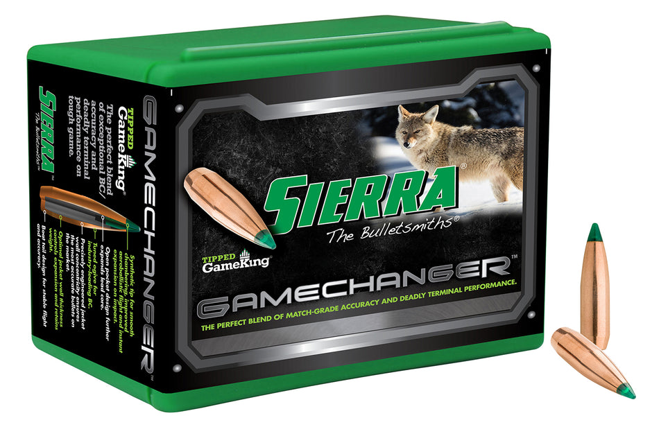Sierra 4062 Tipped GameKing 22 Cal 64gr Bullets 100/Box