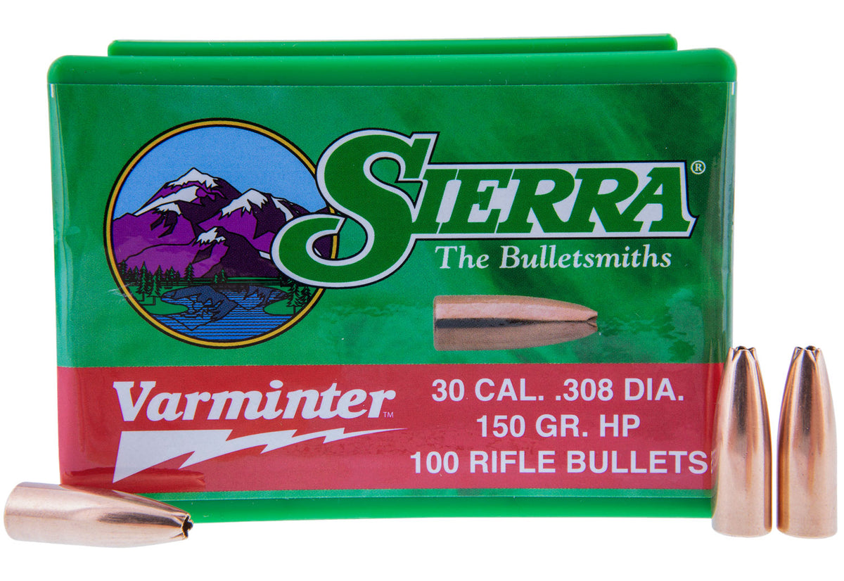 Sierra 2136 Varminter .308 Win 150gr Hollow Point Reloading Bullets 100/Box