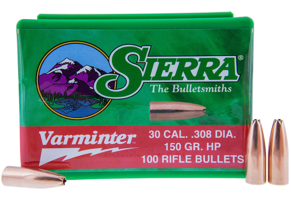 Sierra 2136 Varminter .308 Win 150gr Hollow Point Reloading Bullets 100/Box