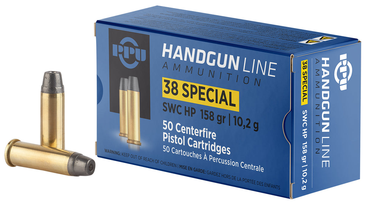 Prvi Partizan Handgun .38 Special 158 grain Semi Wadcutter Hollow Point ammunition