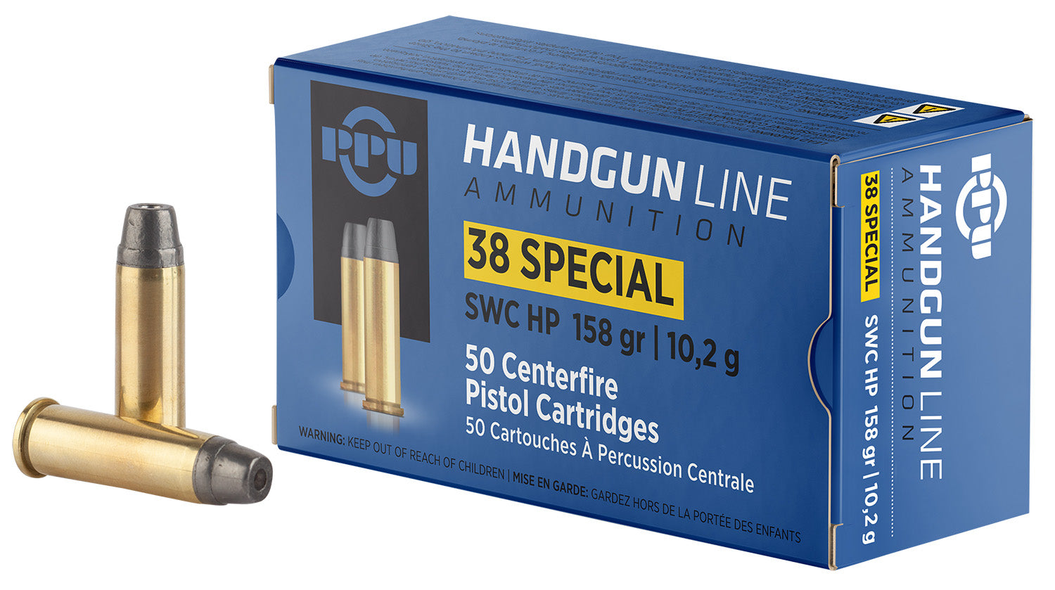 Prvi Partizan Handgun .38 Special 158 grain Semi Wadcutter Hollow Point ammunition