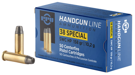 Prvi Partizan Handgun .38 Special 158 grain Semi Wadcutter Hollow Point ammunition