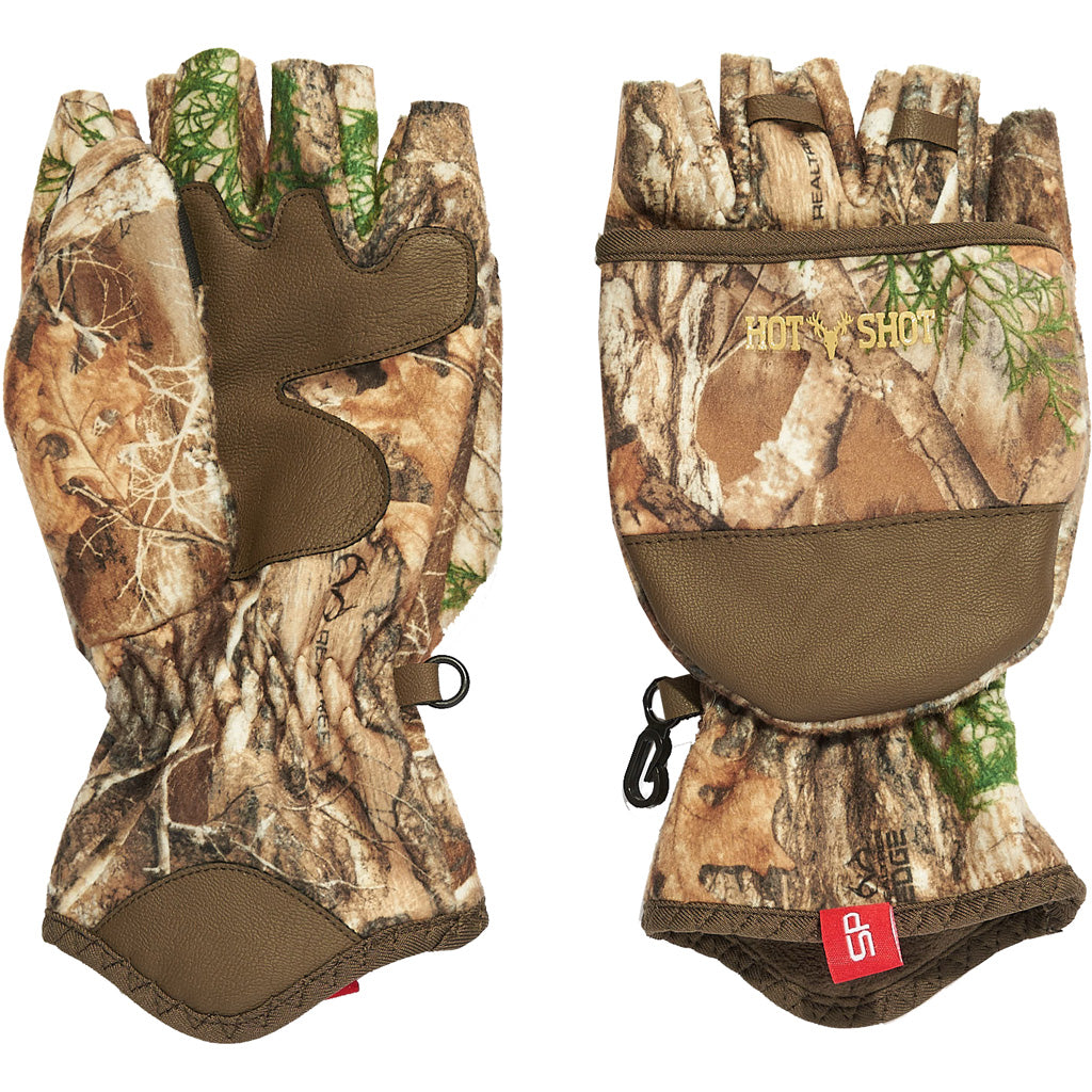 Hot Shot Sling Shot Pop Top Hunting Mitten with Release Opening Realtree Large