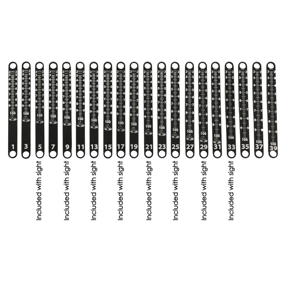 Axcel Achieve XP Graduated Metal Sight Tape Scale #27 and #28