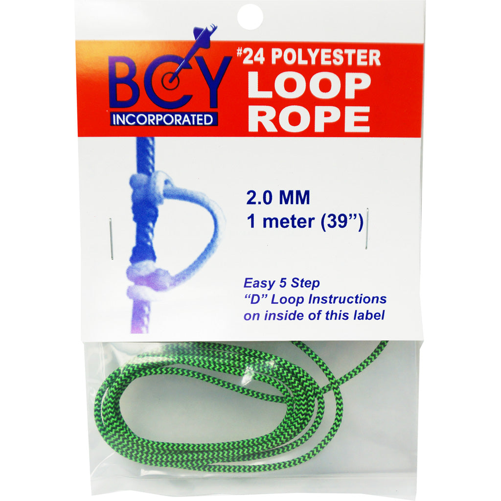 BCY No. 24 D-Loop String Material Flo Green/Black 1 Meter