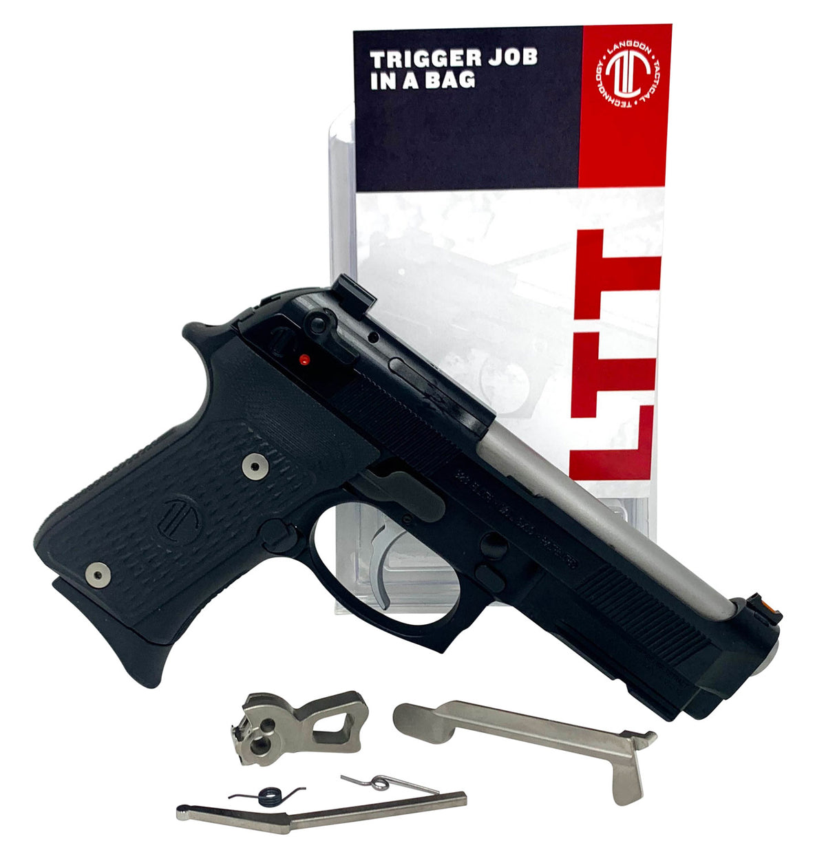 Langdon Tactical LTTTJIBOP13N Beretta 92/96/M9 Trigger Job Kit NP3 Nickel Curved