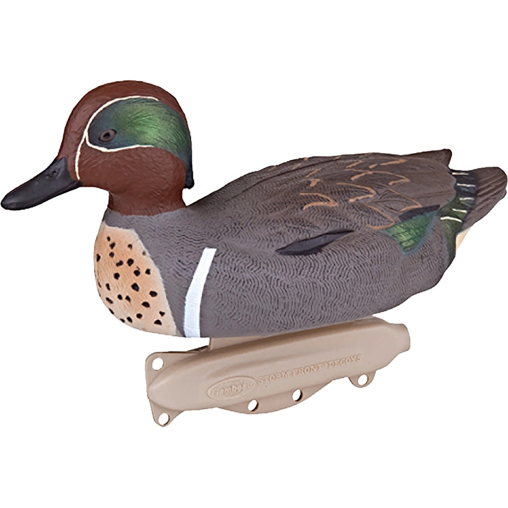 Flambeau Classic Green Wing Teal Decoys 6 pk. with 4 Tie-Off Keel Design
