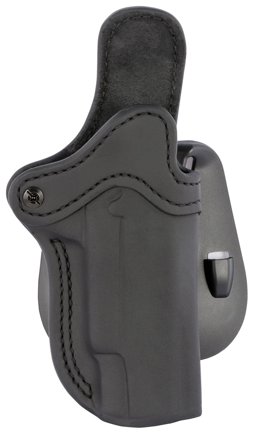 1791 Gunleather BH1 Optic Ready Outside Waistband Stealth Black Leather Paddle Holster Compatible with 1911 4-5" Barrel