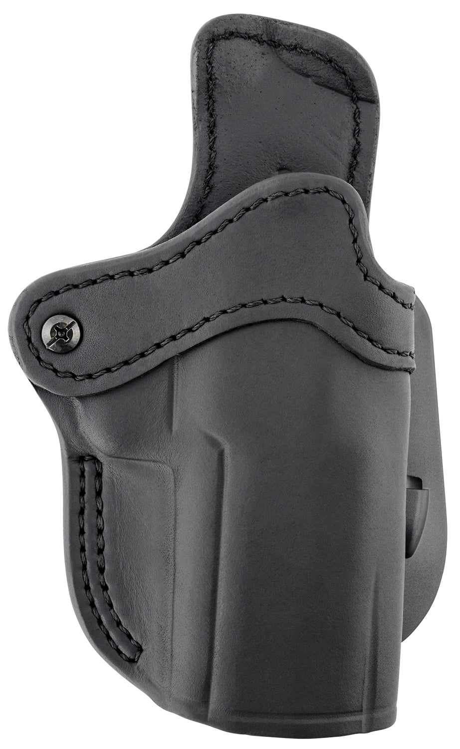 1791 Gunleather BH2.4 Stealth Black Optic Ready Leather OWB Paddle Holster Compatible with Walther PPQ, Sig P320, and XD-M