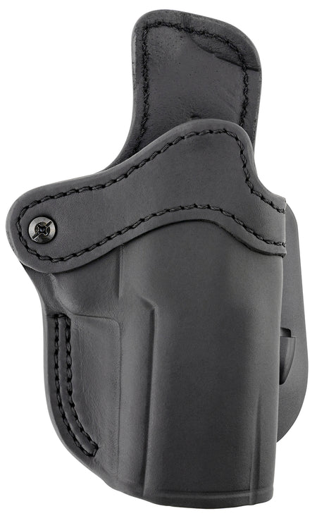 1791 Gunleather BH2.4 Stealth Black Optic Ready Leather OWB Paddle Holster Compatible with Walther PPQ, Sig P320, and XD-M
