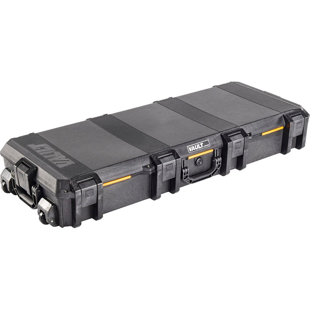 Pelican, V730, Vault Tactical Rifle Case, With Foam, Black, Exterior (LxWxD) 47.12"x19.18"x6.9", Interior (LxWxD) 44.00 x 16.00 x 6.25 in