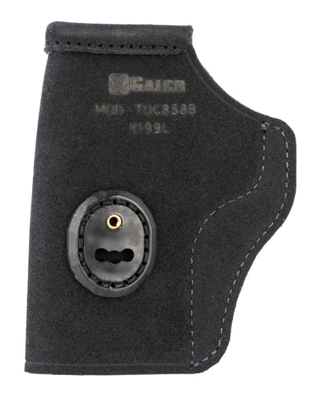 Galco TUC858B Tuck-N-Go 2.0 Black Leather IWB Tuckable Holster, S&W M&P Shield EZ 380, Ambidextrous