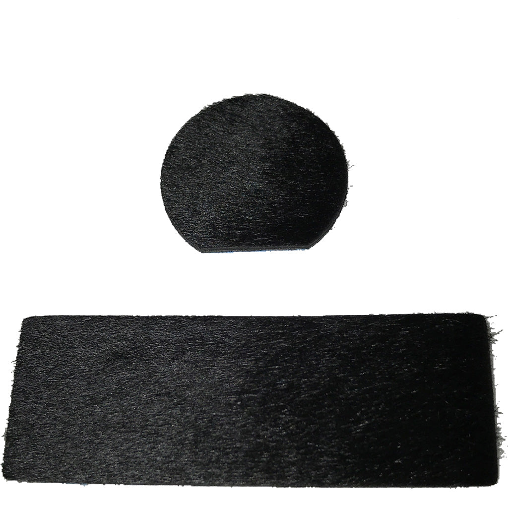 Cir-Cut Black Natural Calf Hair Traditional Rest Kit 2 Piece RH