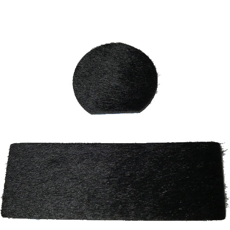 Cir-Cut Black Natural Calf Hair Traditional Rest Kit 2 Piece RH