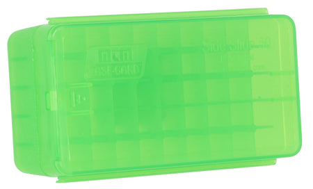 MTM Case-Gard Multi-Caliber Side-Slide Handgun Ammo Box Clear Green Poly 50rd