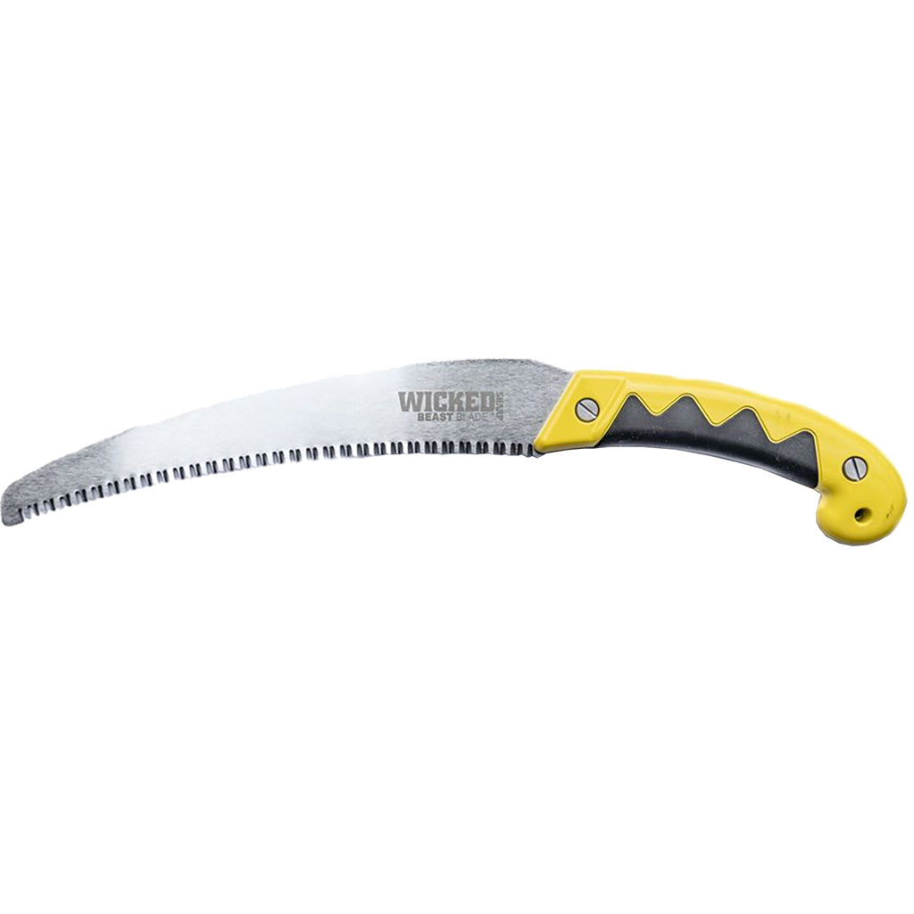 Wicked Beast Fixed Blade Hand Saw with Neoprene Pocket Sheath 11 in.