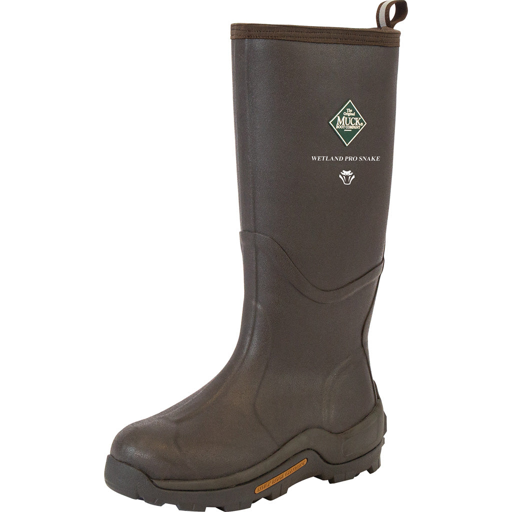 Muck Wetland Pro Full Rubber Snake Boot Brown Size 9