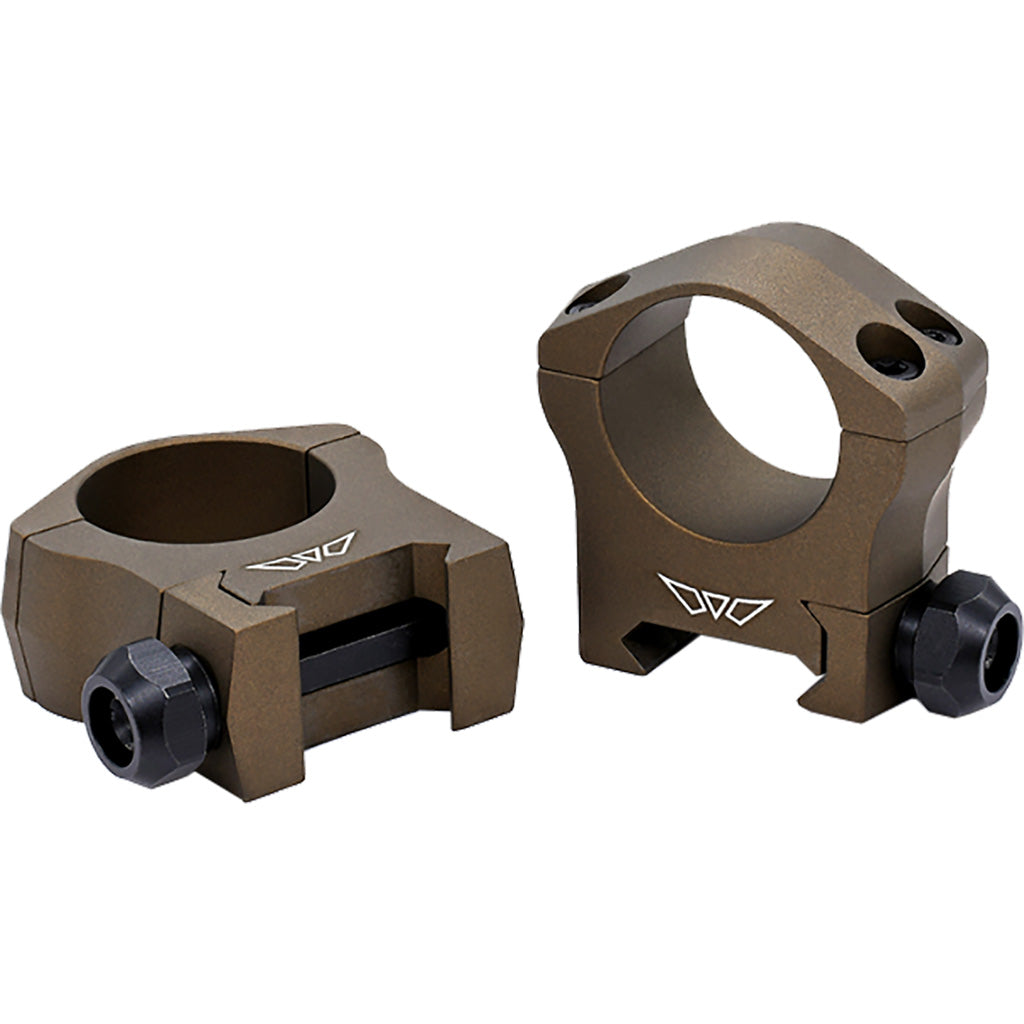 Warne Mountain Tech 1" Medium Picatinny Scope Rings Burnt Bronze