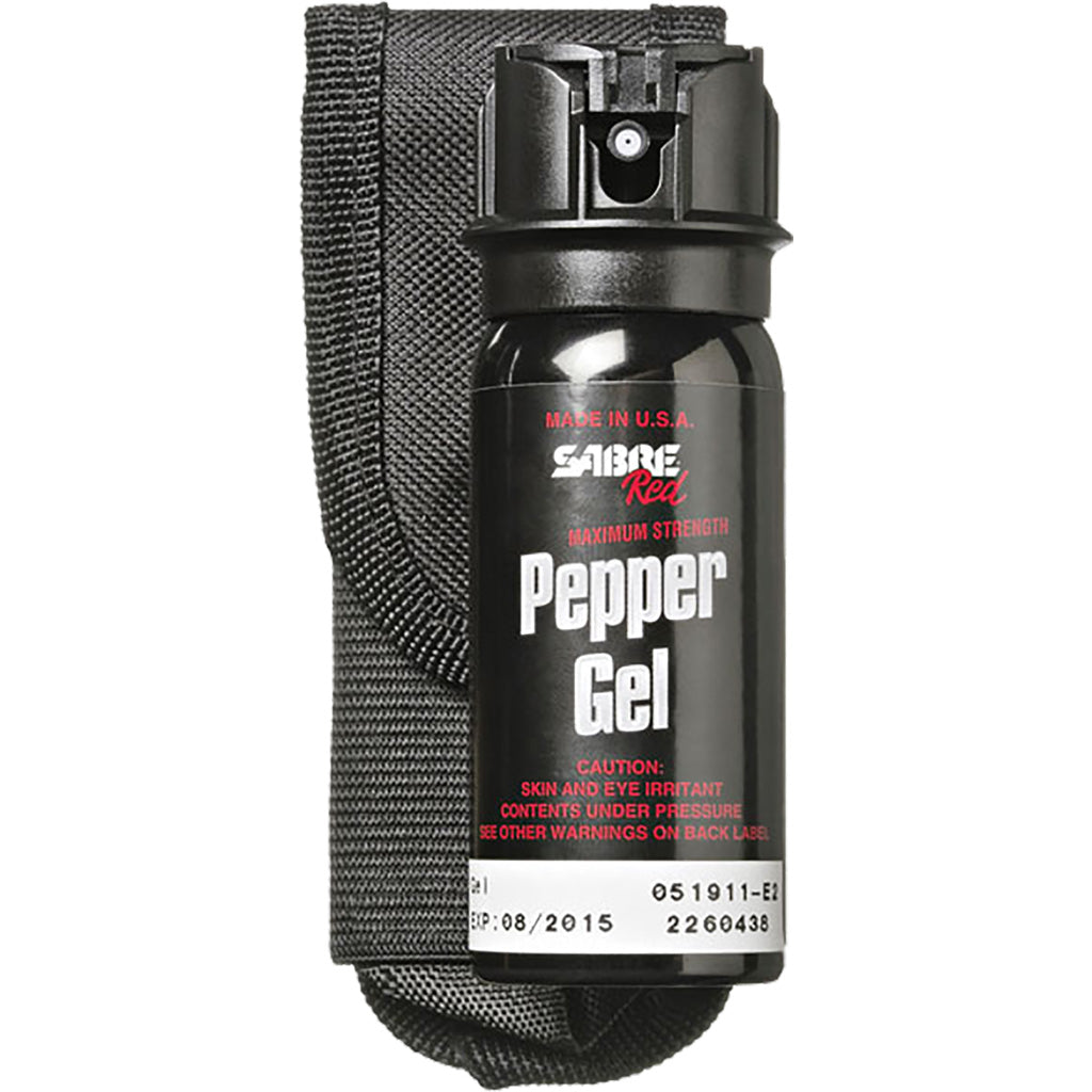 Sabre Red Tactical Pepper Gel with Flip Top Safety and Belt Holster 1.8 oz