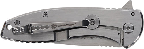 Smith & Wesson Executive Platinum 3" Drop Point Stainless Folding Knife and Pocket Clip