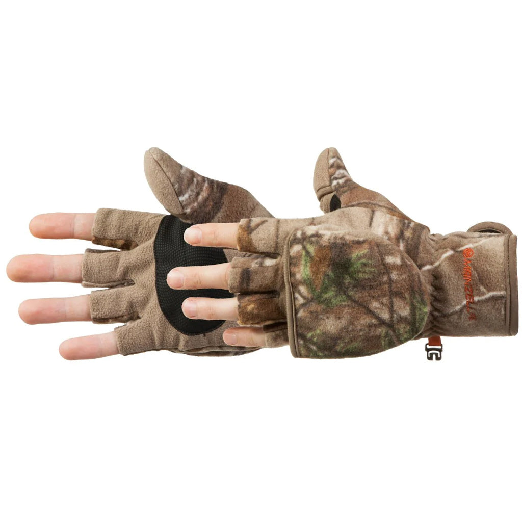 Manzella Bowhunter XL Convertible Fleece Glove Mitten Realtree Edge