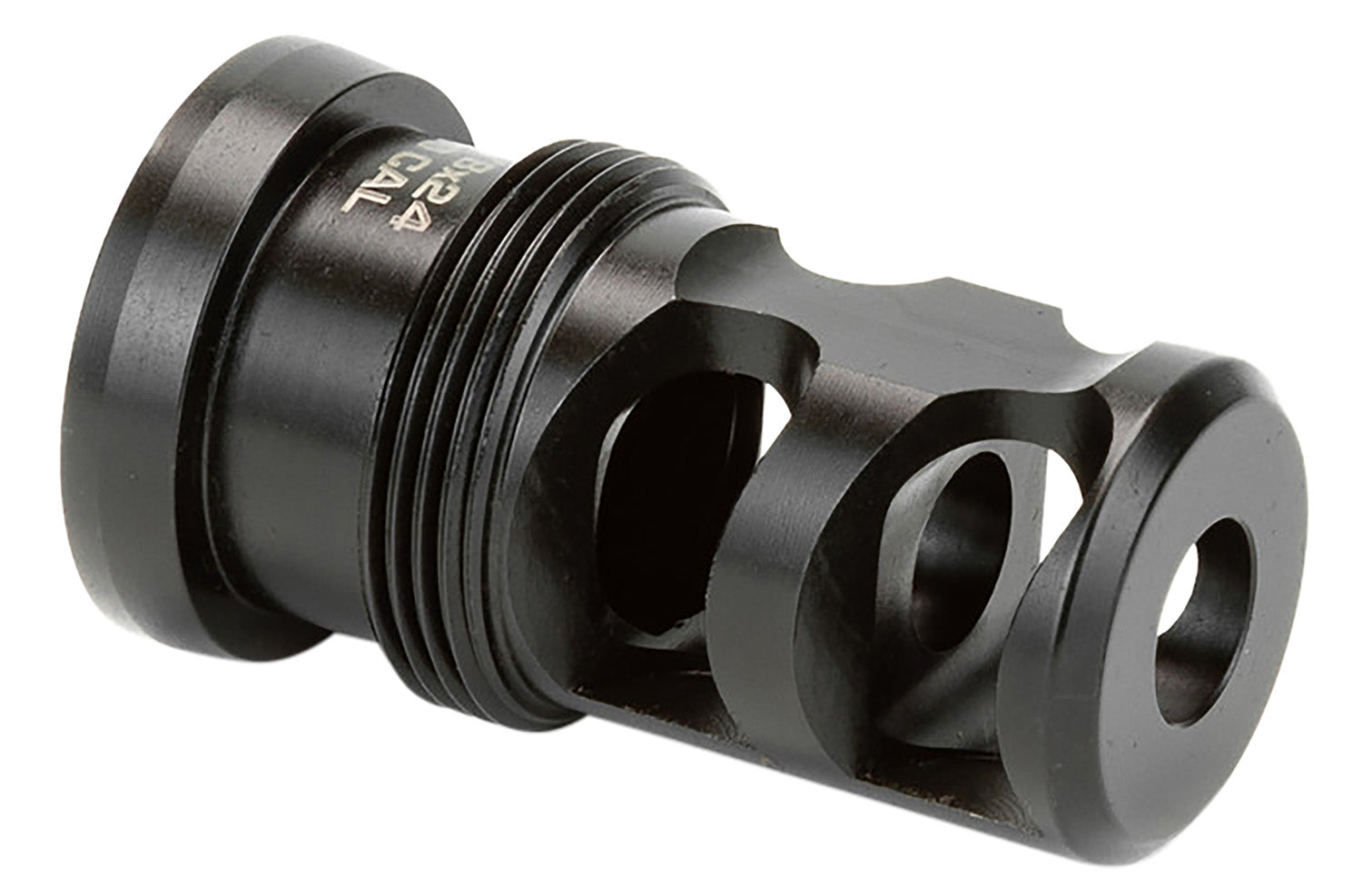 Griffin Armament TMPB65MM5824 Paladin Taper Mount 2-Port Brake 6.5mm 5/8"-24 tpi 1.88" OAL Black Melonite