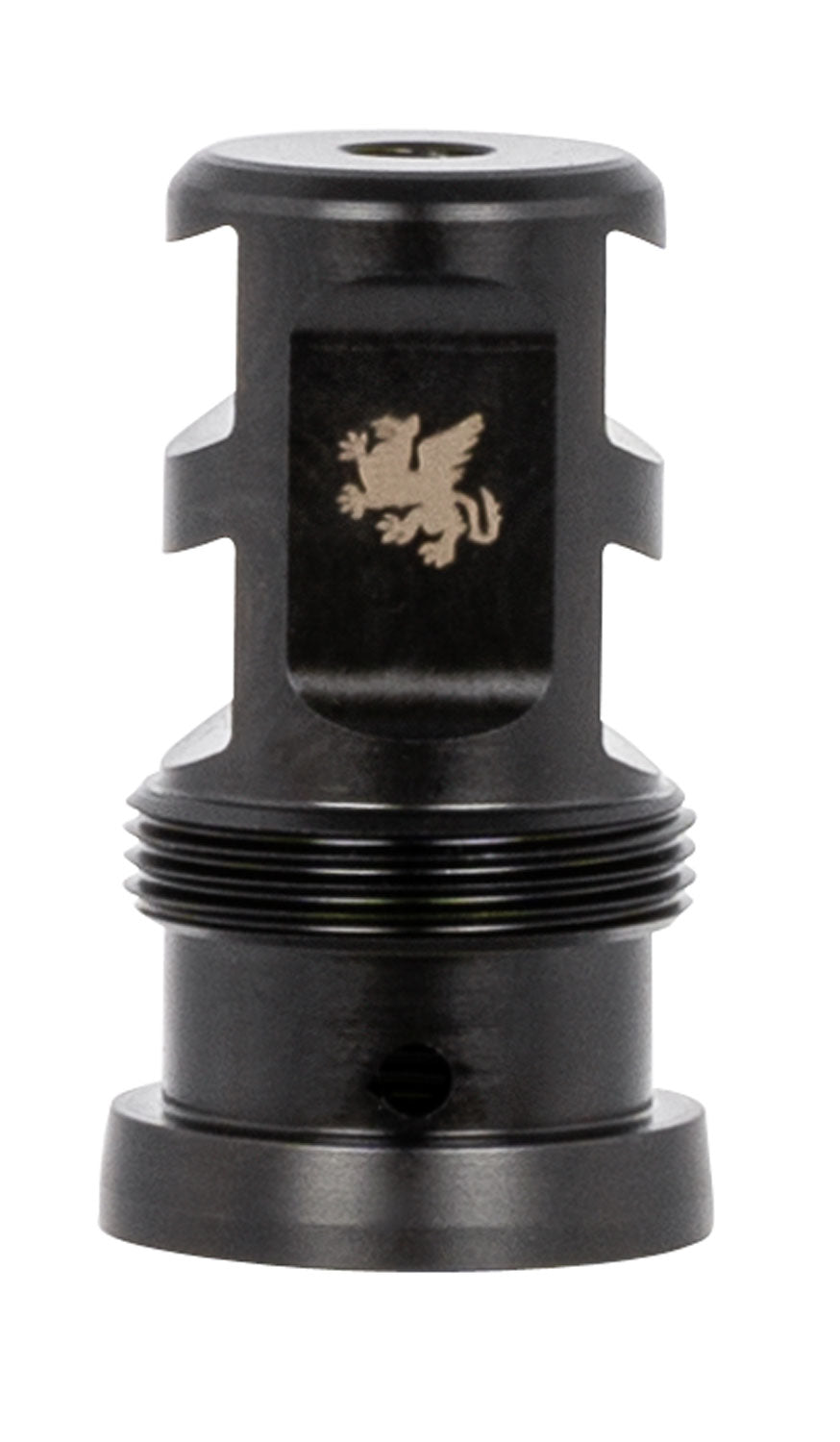Griffin Armament TMPB22C1228 Paladin Taper Mount 2-Port Brake 22 Cal 1/2"-28 tpi 1.88" OAL Black Melonite