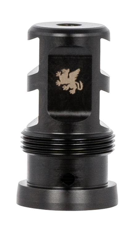 Griffin Armament TMPB22C1228 Paladin Taper Mount 2-Port Brake 22 Cal 1/2"-28 tpi 1.88" OAL Black Melonite