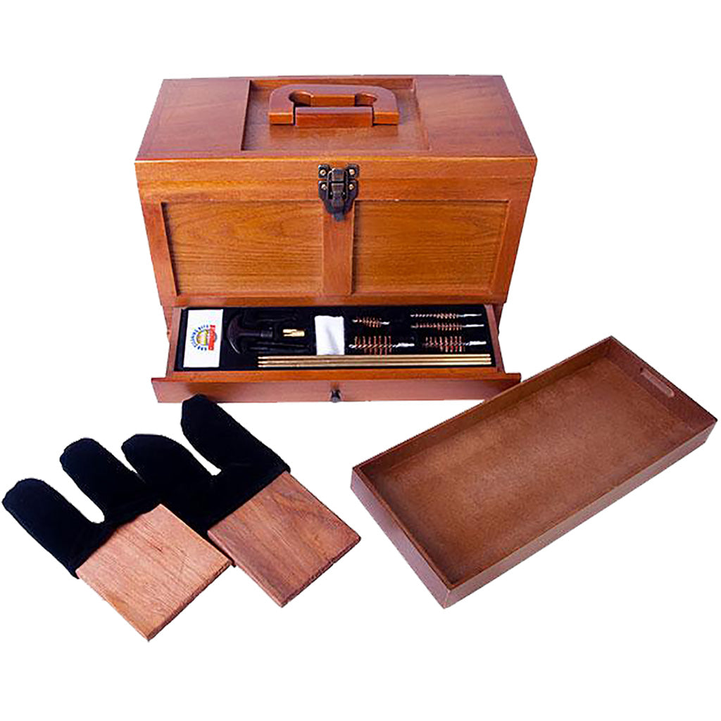 Gunmaster Wooden Toolbox Universal Cleaning Kit, 17 pc.