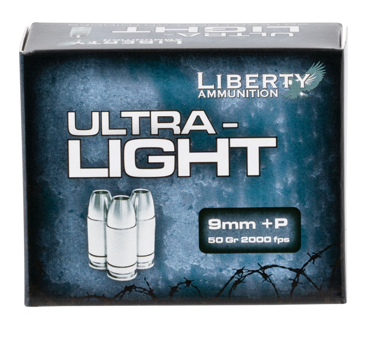 Liberty Ammunition Ultra-Light Protection Lead Free Fragmenting Hollow Point 50 Grain 9mm Luger/Parabellum 2000 fps