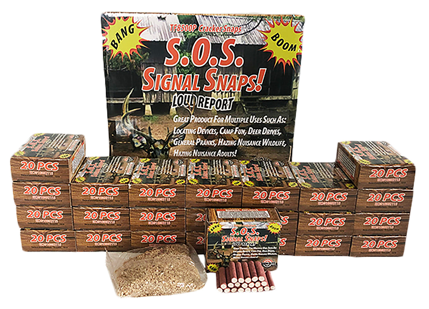 Tannerite SOS Signal Snaps Novelty Impact Firecracker Outdoor Signal Device 480 Snaps