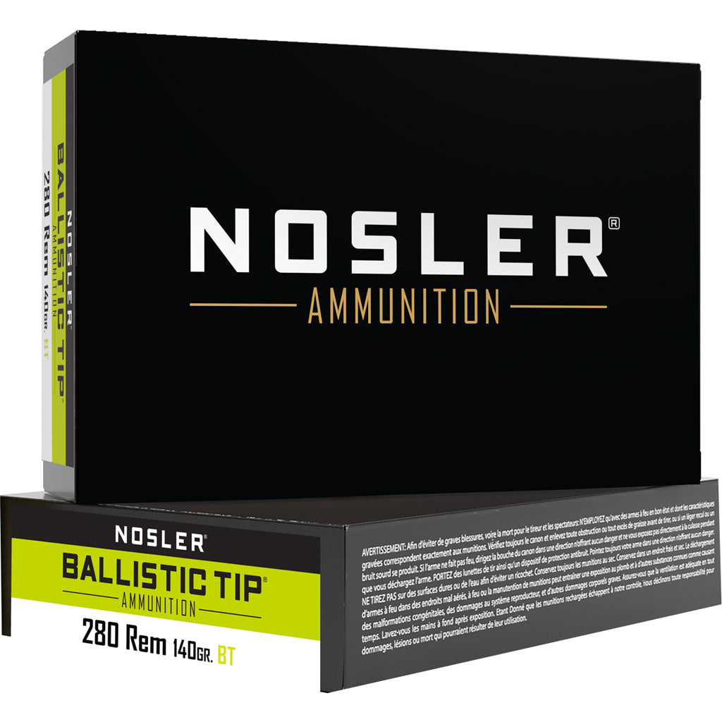 Nosler Ballistic Tip Hunting  Spitzer Ballistic Tip 140 Grain .280 Remington 3000 fps