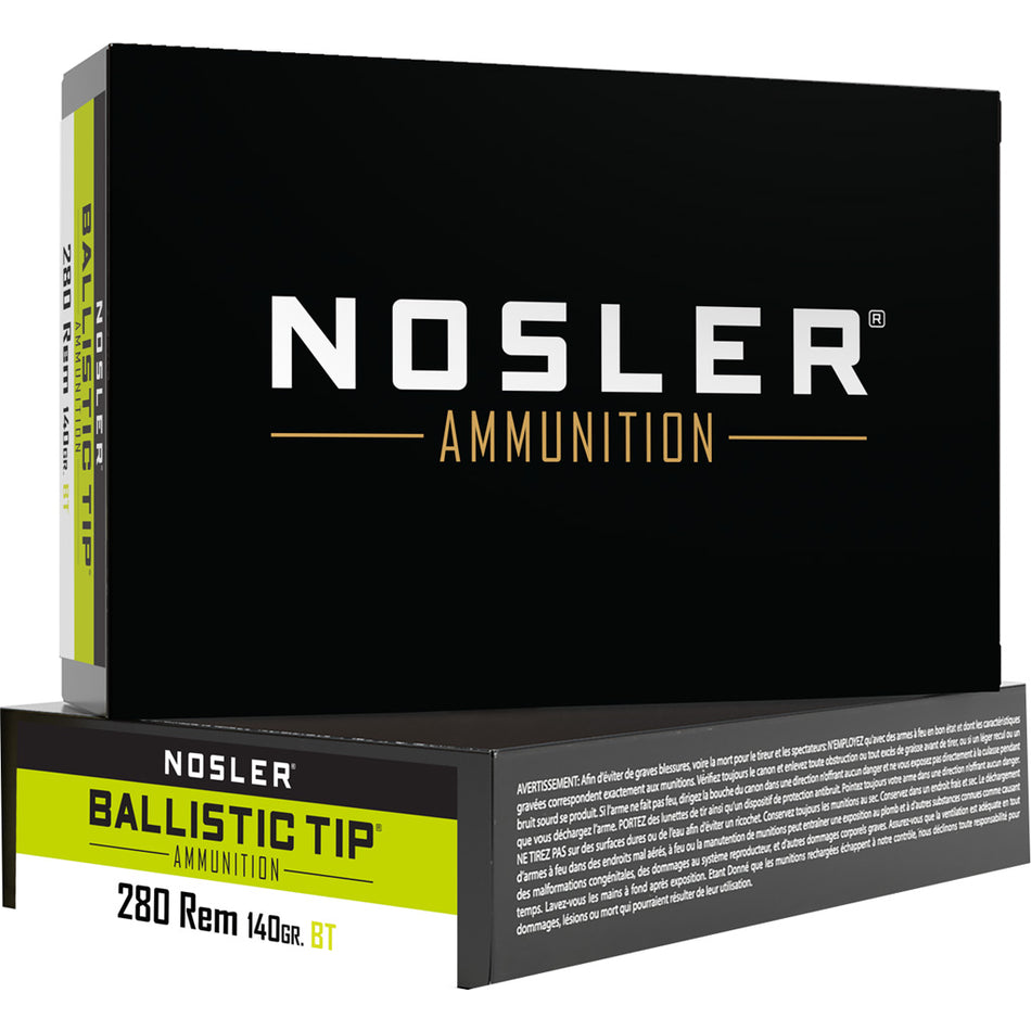Nosler Ballistic Tip Hunting  Spitzer Ballistic Tip 140 Grain .280 Remington 3000 fps