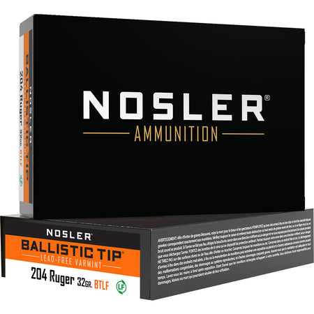 Nosler Varmint Ballistic Tip .204 Ruger 32 grain Lead Free Ballistic Tip ammunition