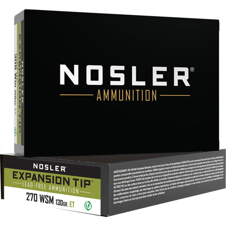 Nosler Expansion Tip .270 WSM 130 grain SP ammunition