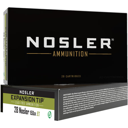 Nosler Expansion Tip E-Tip Lead-Free 150 Grain .28 Nosler 3250 fps