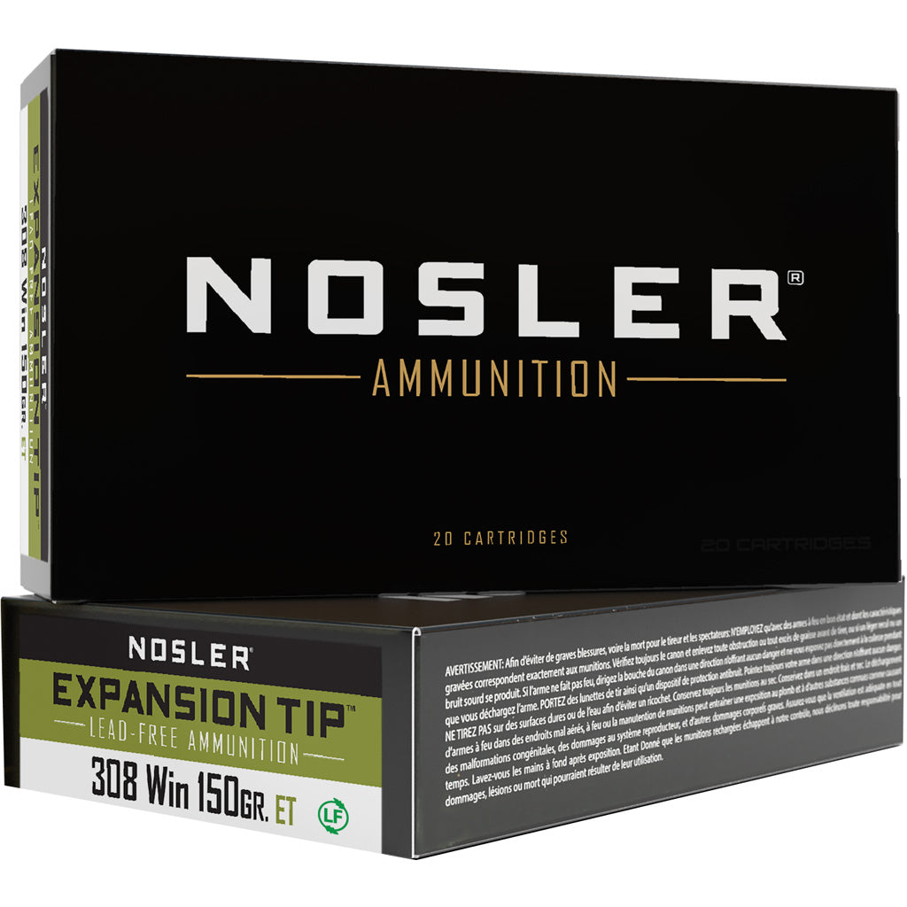 Nosler Expansion Tip E-Tip Lead-Free 150 Grain .308 Win / 7.62x51mm 2750 fps