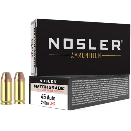Nosler Assured Stopping Power Jacketed Hollow Point 230 Grain .45 ACP/Auto 850 fps