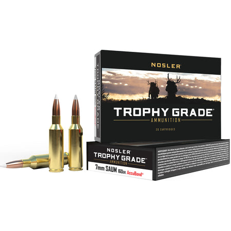 Nosler Trophy Grade Short Action 7mm RUM 160 grain Nosler Spitzer Partition ammunition