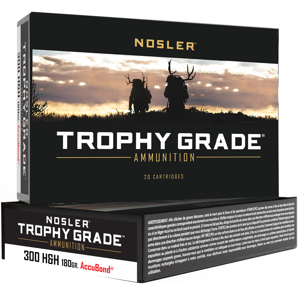 Nosler Trophy Grade .300 H&H Mag 180 grain Nosler AccuBond ammunition