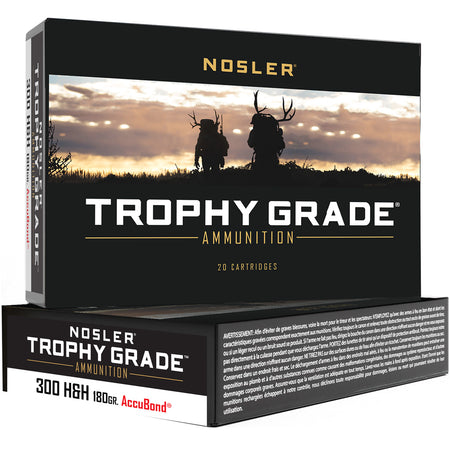 Nosler Trophy Grade .300 H&H Mag 180 grain Nosler AccuBond ammunition