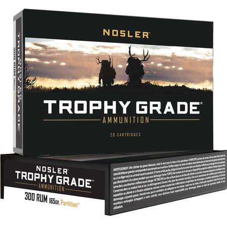 Nosler Trophy Grade Nosler Spitzer Partition 165 Grain .300 RUM 3350 fps