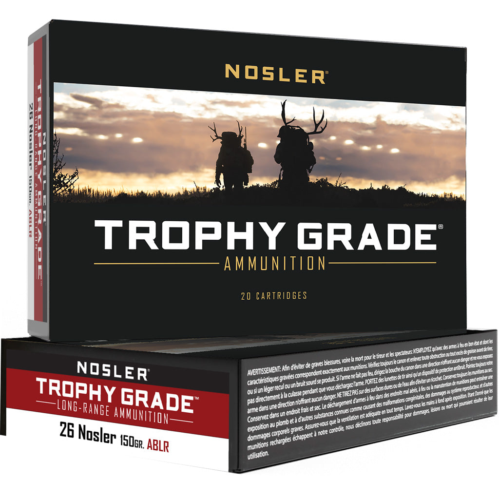 Nosler Trophy Grade .26 Nosler 150 grain AccuBond Long Range Spitzer ammunition