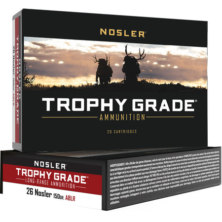 Nosler Trophy Grade .26 Nosler 150 grain AccuBond Long Range Spitzer ammunition