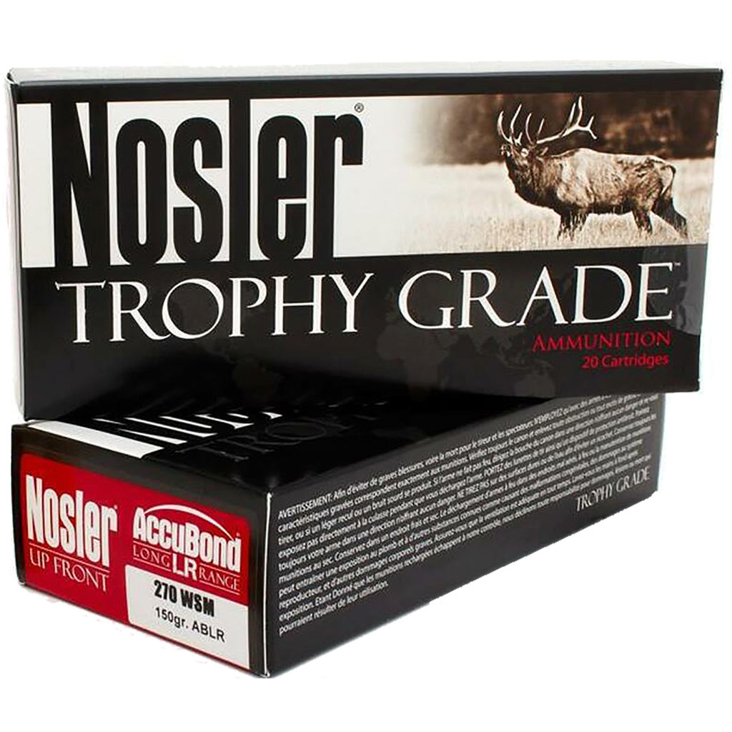 Nosler Trophy Grade Nosler Spitzer AccuBond Long Range 150 Grain .270 WSM 3050 fps