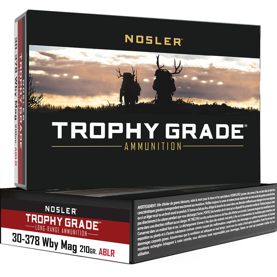 Nosler Trophy Grade Nosler Spitzer AccuBond Long Range 210 Grain .30-378 Weatherby Mag 3040 fps