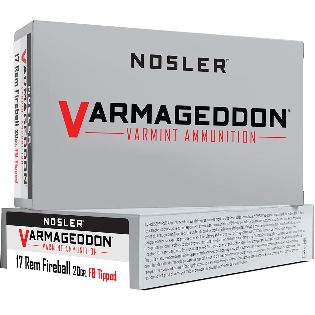 Nosler Varmageddon .17 Remington Fireball 20 grain FB TIPPED ammunition