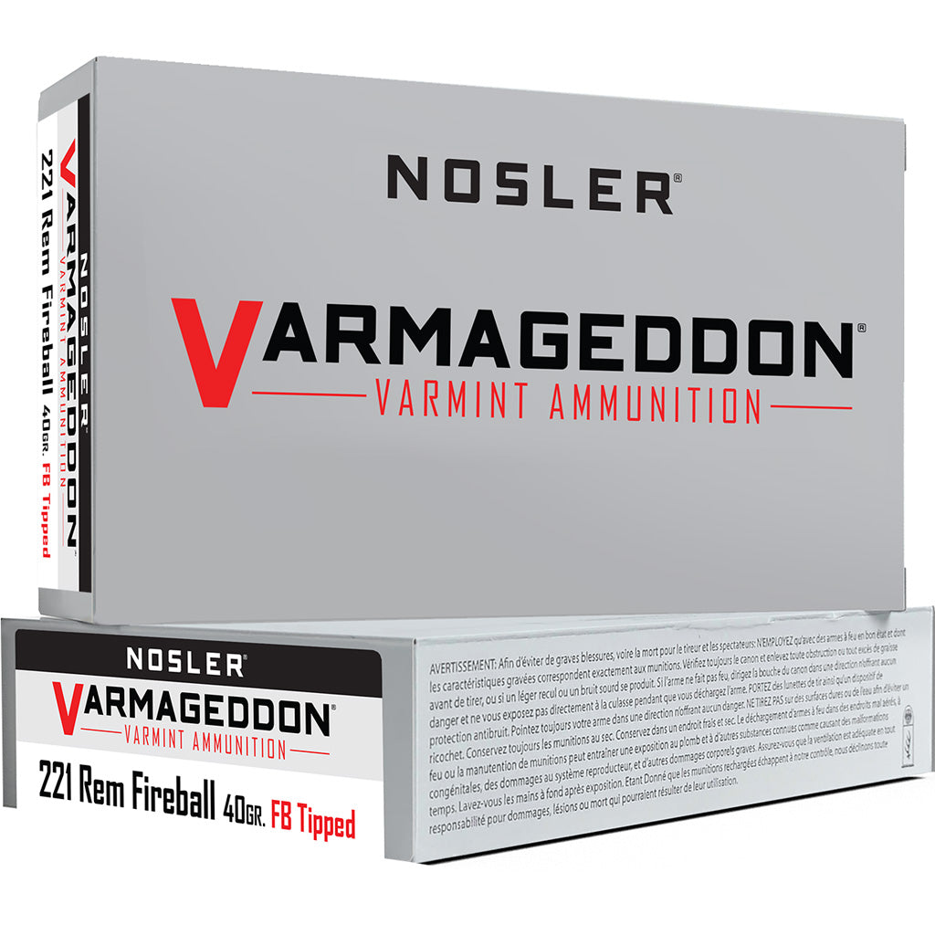 Nosler Varmageddon Flat Base Tipped 40 Grain .221 Remington Fireball 3100 fps